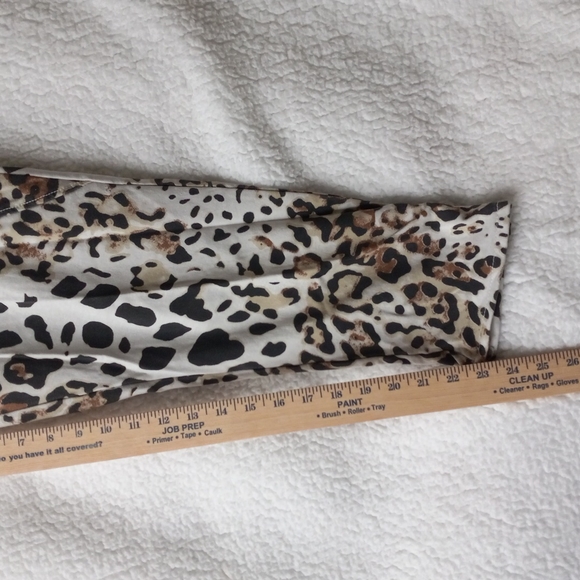 Venti6 Leopard Animal Print Drawstring Elastic Waist Pants Size Medium Large - Picture 6 of 8